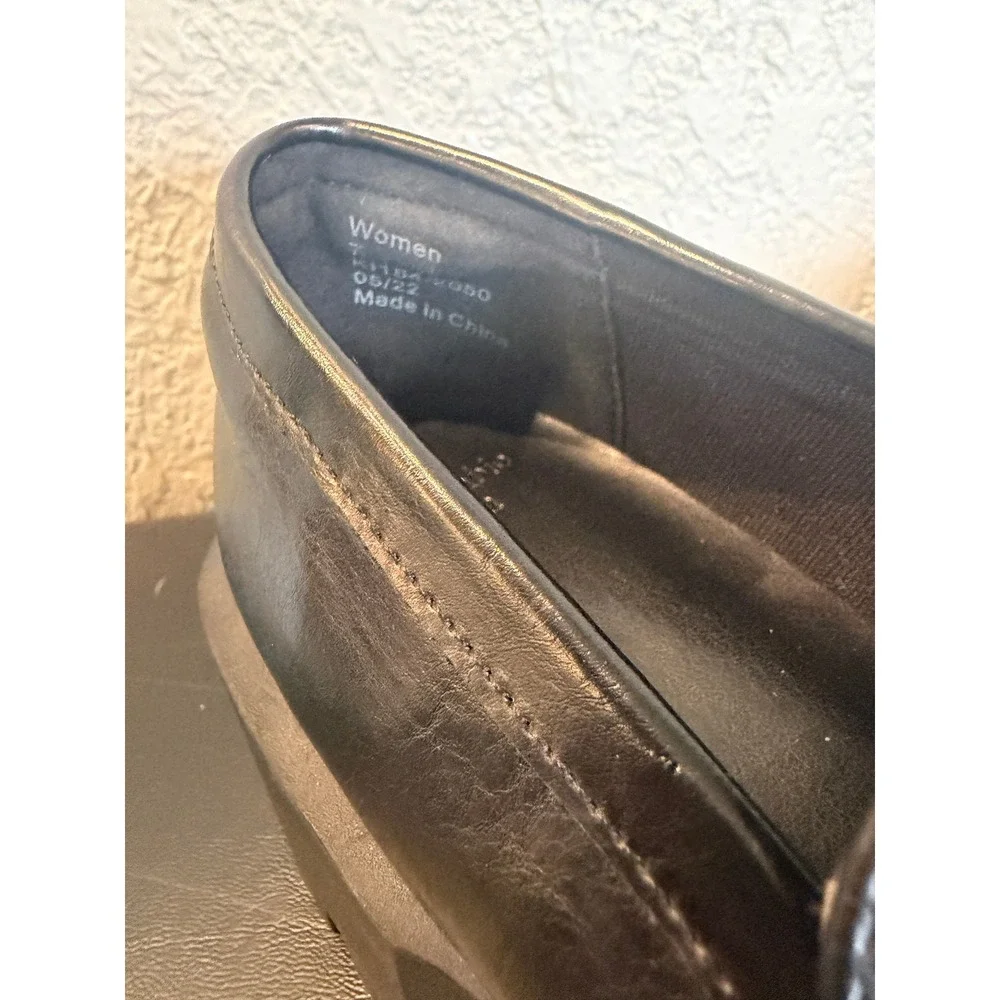 Abercrombie & Fitch Womens Black Lug‎ Sole Penny Loafers Chunky Platform Size 7